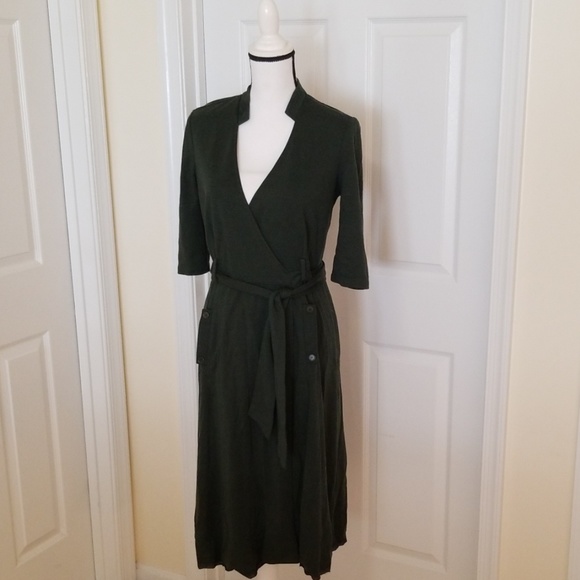 zara green short dress Baltic Born Womens Katelyn Velvet Maxi Wrap Dress | Deep Green main image 0